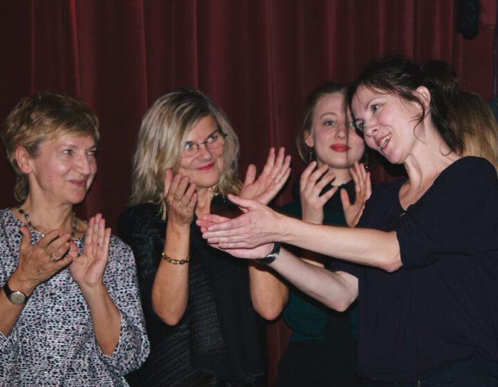 2018: Barbara Hanicka, Heike Müller-Merten, Helena Gossmann und Barbara Wysocka (v.l.n.r.) zur Premiere "Don Carlos" Foto: ©Thomas Finkenstädt