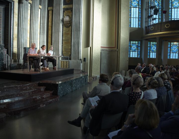 Amadoka in der Synagoge Görlitz mit Fanny Staffa, Philipp Grimm und Friederike Ott ©Harald Hauswald